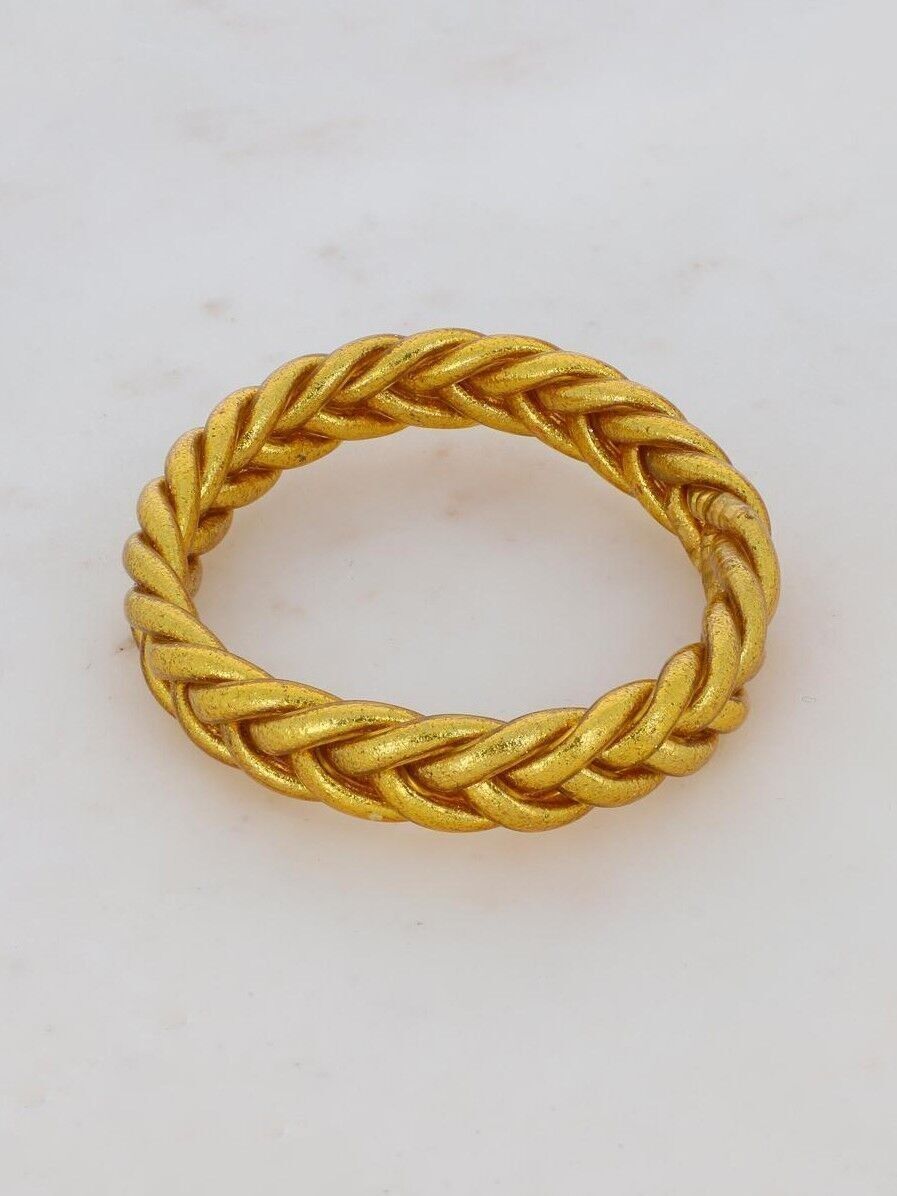 Braccialetto buddista intrecciato taglia XL - Oro