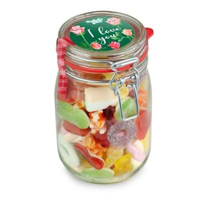 Midi glass I love you candy gift with love