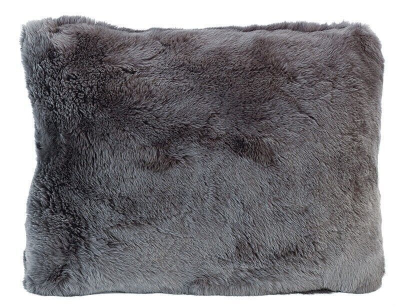 COJÍN CONEJO REX GRIS 30X40 CM DOBLE CARA ORIGEN CONEJO REX