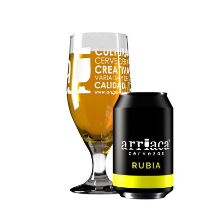 Bière Arriaca Rubia, boîte de 33 cl.