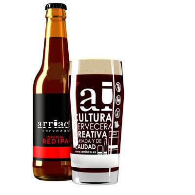 Arriaca Craft Beer Imperial Red IPA-Stil, 33-cl-Flasche.
