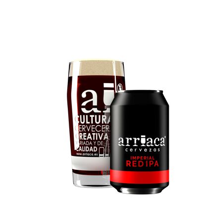 Cerveza Artesana Arriaca estilo Imperial Red IPA, lata de 33 cl.