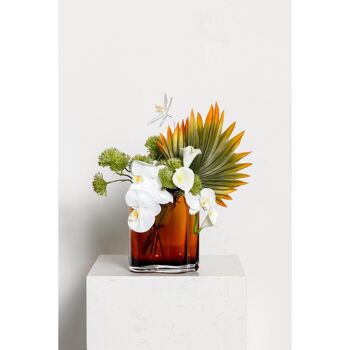 Vase design moderne en verre inspiré de CORAL + Aalto, COR20 Grey, AMber, White ou CLear 7