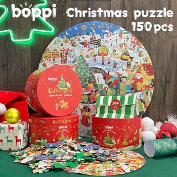 boppi Puzzle rond 150 pièces - Noël BRP007 4