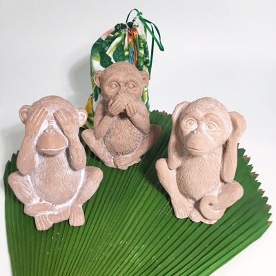 Set of 3 ALba Chocolate Monkeys in Scented Plasters