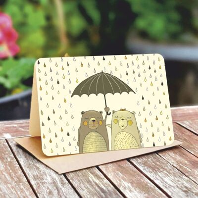 Natural paper double card 5107