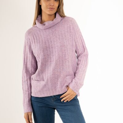 Turtleneck sweater with 2 pockets