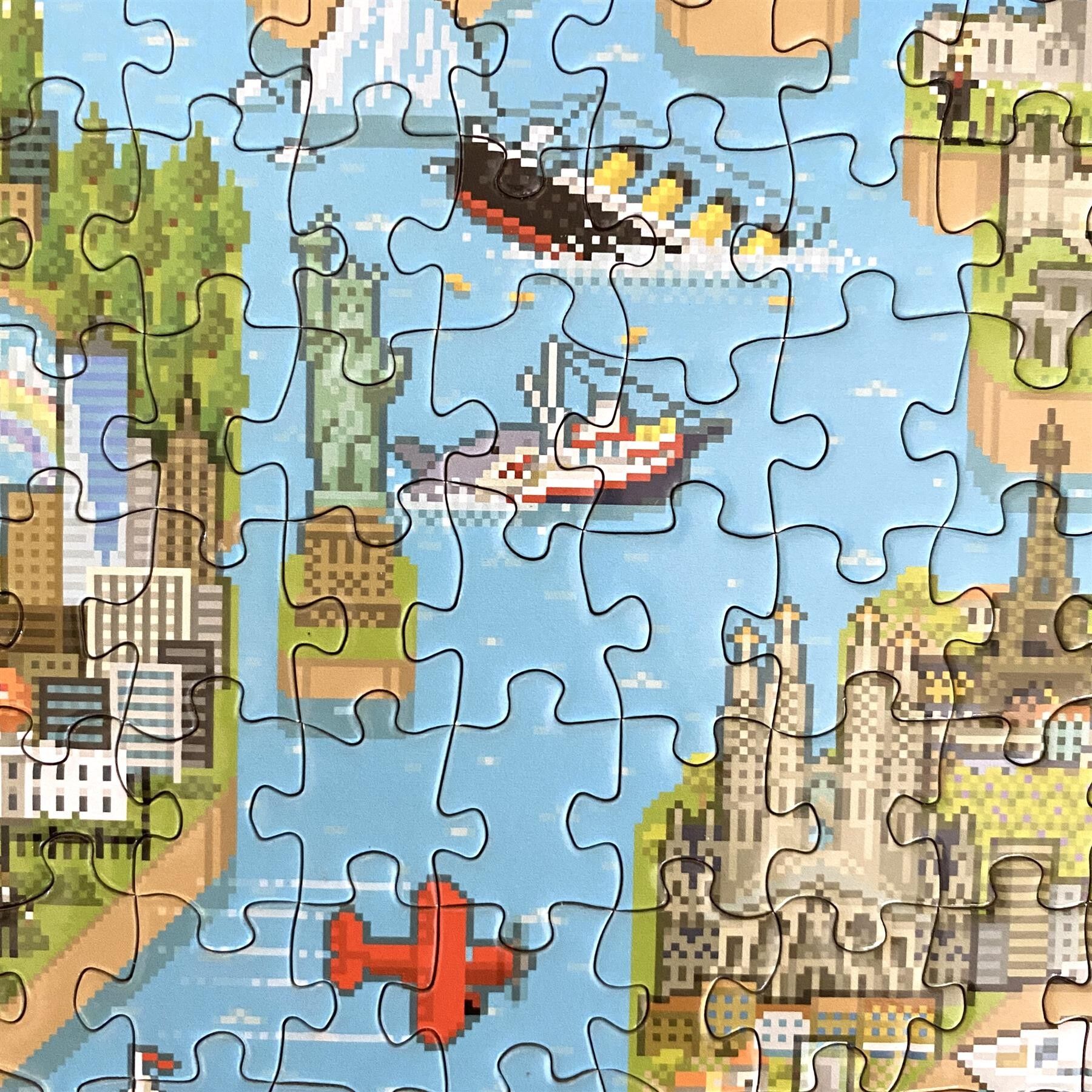 bopster 8-bit World Map Pixel Jigsaw Puzzle 1000pcs