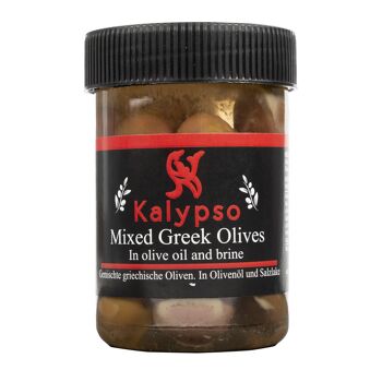 Mélange d'olives grecques de l'île de Lesvos-Bocal en plastique 230g 1