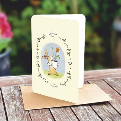 Natural paper double card 5115