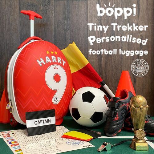 boppi Tiny Trekker Red Football Luggage Case
