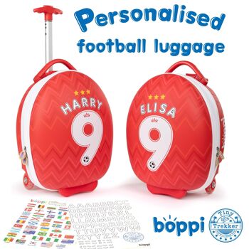 boppi Tiny Trekker - Valise de Football Rouge 3