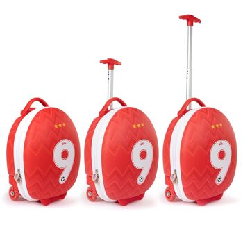 boppi Tiny Trekker - Valise de Football Rouge 7