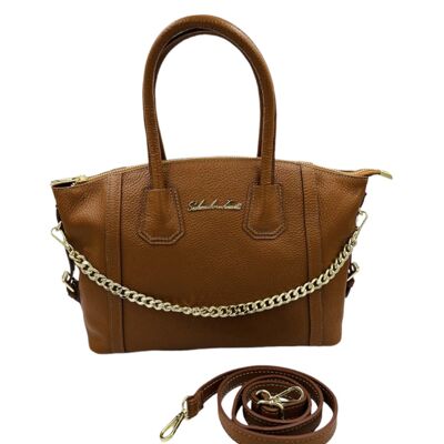 Tote Leather Bag SF0614 Camel