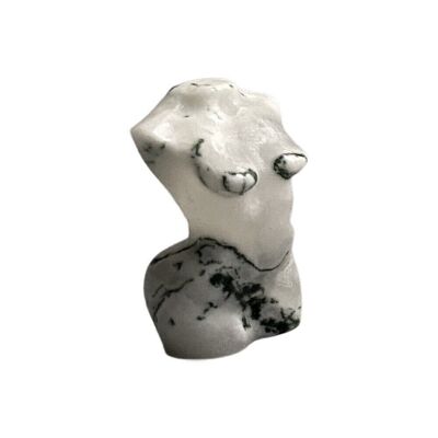 Torso femenino, 3 cm, piedra lunar arcoíris