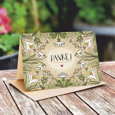 Carte double papier naturel 5129