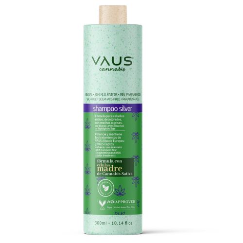 VAUS Shampoo Silver sin sal - Cabellos rubios, decolorados, con tinte, mechas o canas