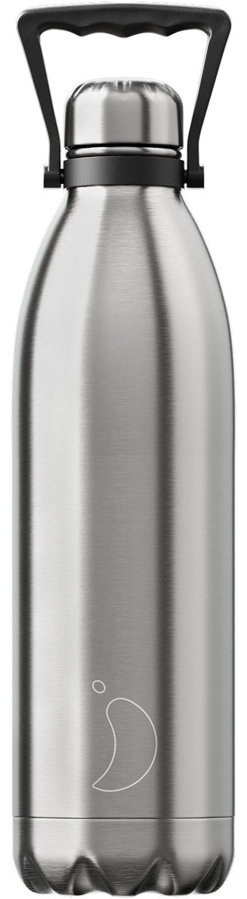 Trinkflasche 1800ml Stainless Steel Silver