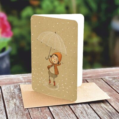 Natural paper double card 5136