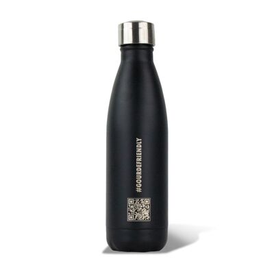 Friendly Wasserflasche - 500 ml Flasche - mattschwarz
