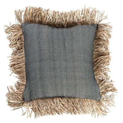 Bonita-Kissenbezug aus Baumwolle – Naturschwarz – 40 x 40 cm