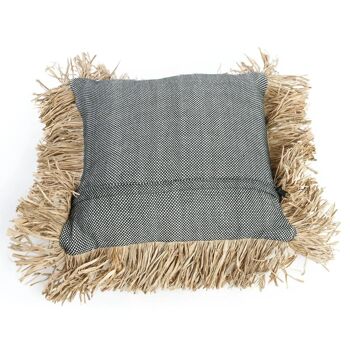 Housse de coussin en coton Bonita - Noir naturel - 40x40 8