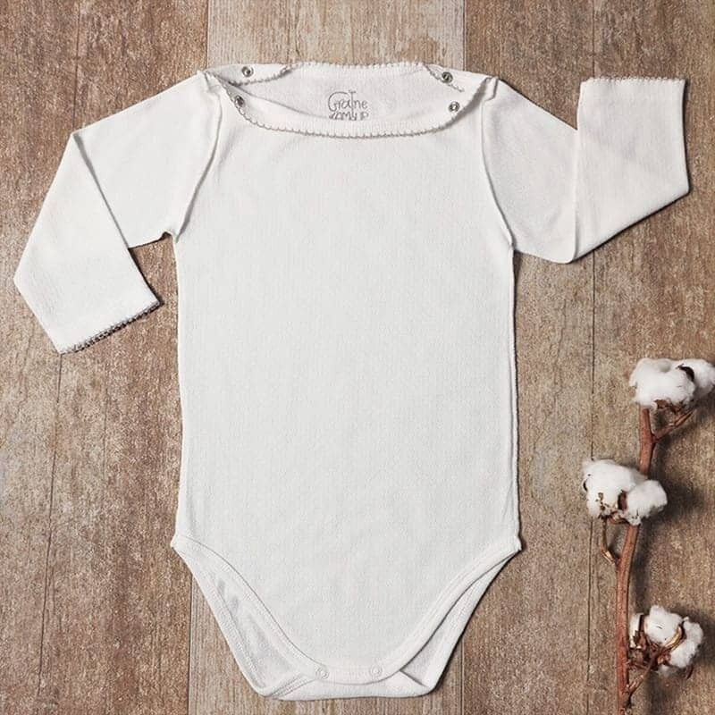 Body in cotone organico lavorato a maglia