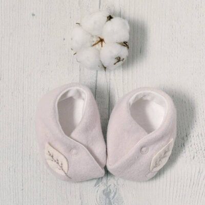 Fleece organic cotton slippers