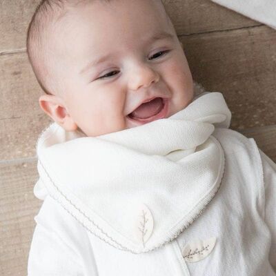 Openwork knit swaddle in organic cotton