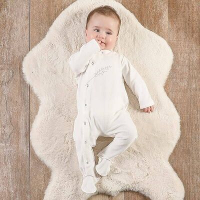 Pigiama unisex in cotone biologico con velluto ricamato