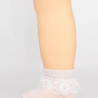 Baby Stocking With Lace Cuff