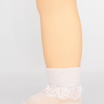 Baby Sock With Lace Cuff