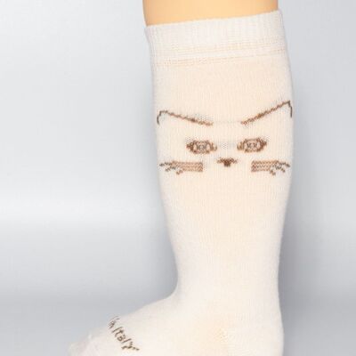 Baby Kitten Sock Cream Background