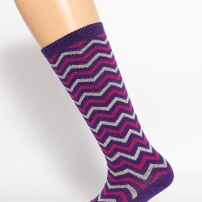 Purple Greek Patterned Baby Sock