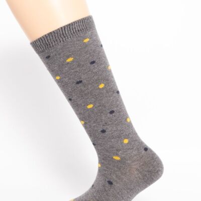 Gray Polka Dot Baby Socks