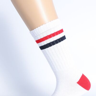 Calza Bimbo Sport Fondo Bianco Tallone Rosso