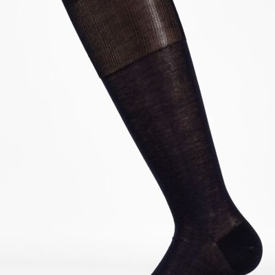 Long Classic Sock With Blue English Cuff