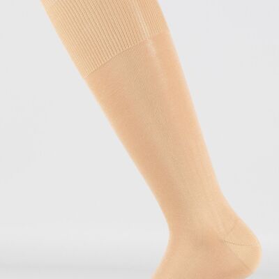 Long Classic Sock With English Cuff Color : Beige