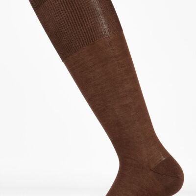 Long Classic Sock With English Cuff Color : Chocolate