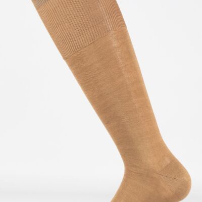 Chaussette Longue Classique Avec Revers Anglais Couleur: Beige