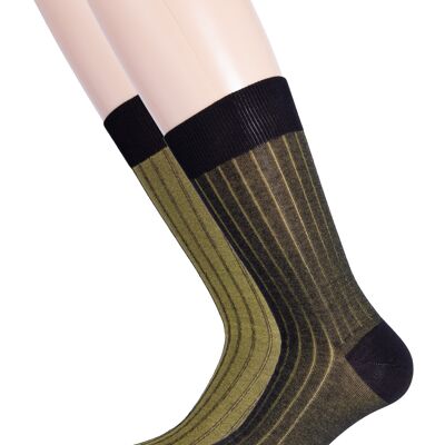 Double Face Black And Green Short Sock