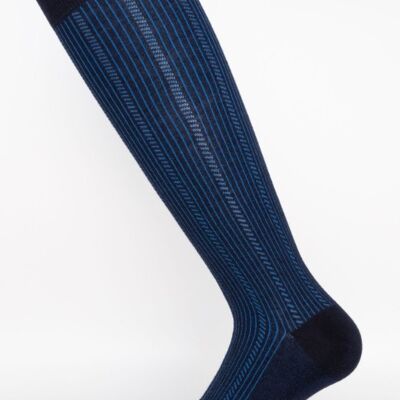 Blue Greek Rib Sock