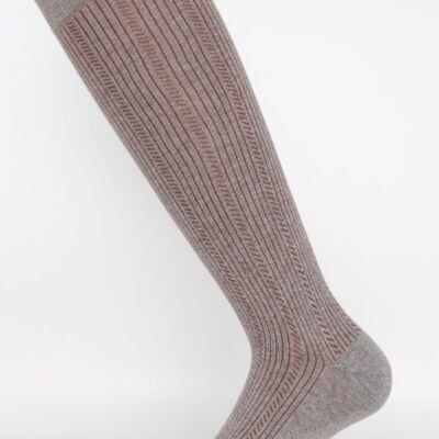 Gray Greek Rib Sock