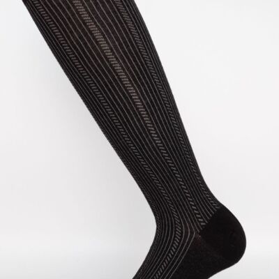 Black Greek Rib Sock