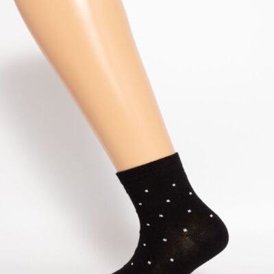 Black Shaved Baby Stocking With Polka Dots