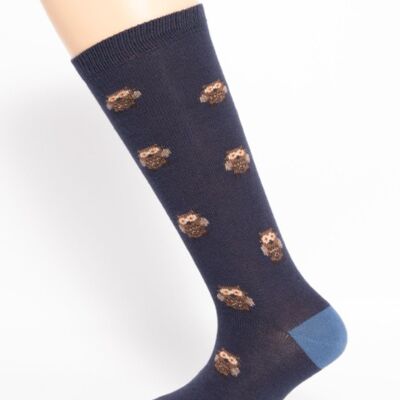 Owl Fantasy Blue Baby Sock