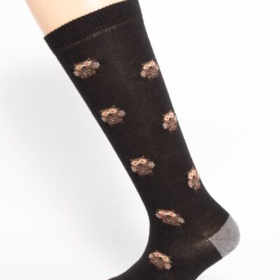 Owl Fantasy Black Baby Sock