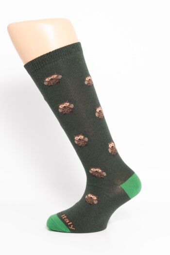 Chaussettes Bébé Hibou Fantaisie Vert