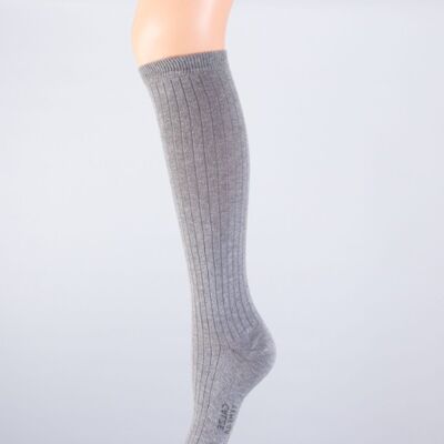 Ribbed Gray Women's Sock