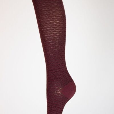 Links Perforated Sock Bordeaux Background